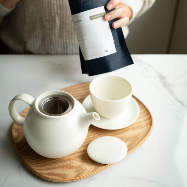 Kinto Pebble Porcelain Teaware Set - Moss Green